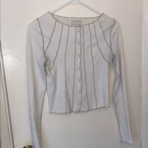 Urban Outfitters Cream Button up Long Sleeve